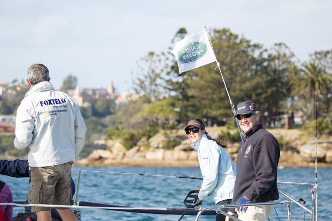 Lisa Wilkinson had the support of her tactician and husband Matt and won Division 2 Non Spinnaker of the Ladies Day Pointscore Series. - Land Rover Winter Series 2014 © David Brogan www.sailpix.com.au